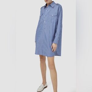 Rag & Bone Striped Poplin Shirt Dress